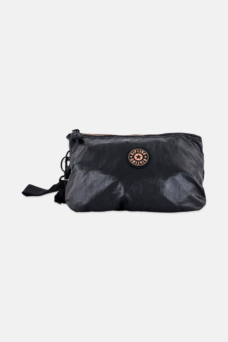 kipling Women Brand Logo Make Up Pouch, Black - Image 1